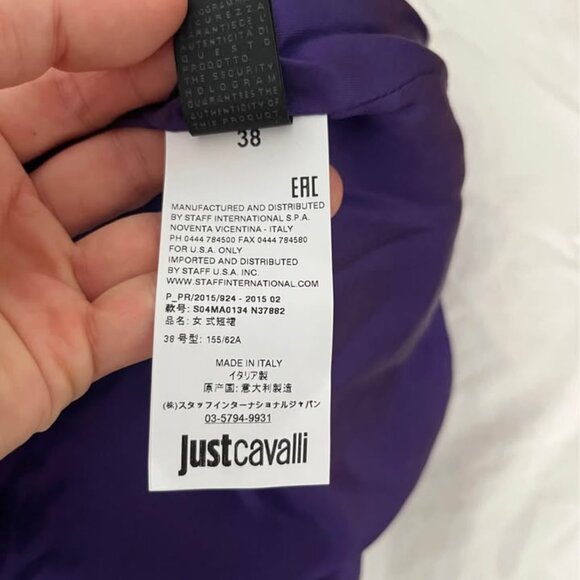 Beautiful Just Cavalli black and white wool skirt, size 38 - Picture 3 of 7